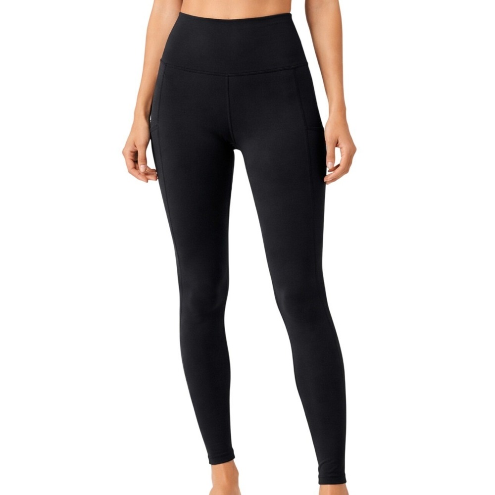 Aerie Chill Play Move Black High Waisted Ankle Leggings with Side Pockets Size M